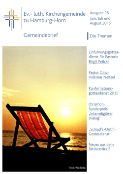 Ev.- luth. Kirchengemeinde zu Hamburg