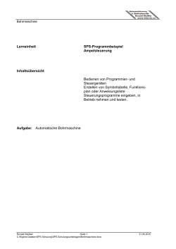 Bohrmaschine Lerneinheit SPS-Programmbeispiel