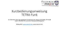 Kurzbedienungsanweisung TETRA-Funk