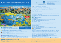 Schifffahrt-Sommerfahrplan 2015 - Chiemsee