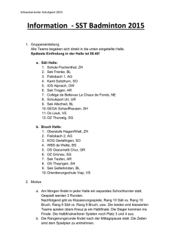 Information - SST Badminton 2015