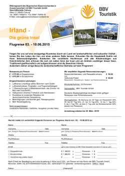 Irland - - BBV Touristik GmbH