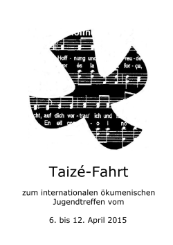 Taizé-Fahrt - BDKJ