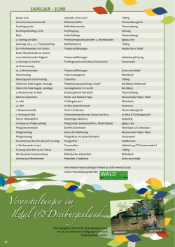 Veranstaltungen im Ilztal und Dreiburgenland (PDF