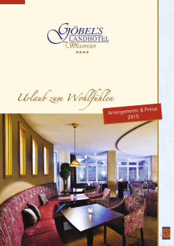 Goebels Landhotel Preise und Angebote 2015