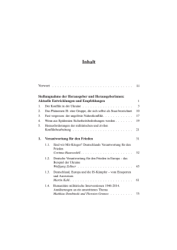 Inhalt - Friedensgutachten.de