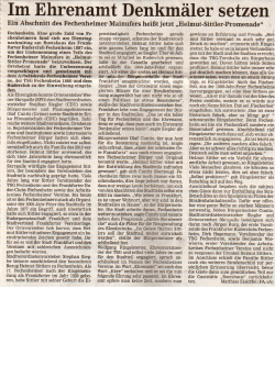 Helmut-Sittler-Promenade - Arbeitskreis Fechenheimer Vereine eV