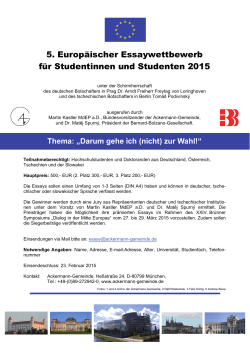Europäische Wettbewerb für Studierende 2015