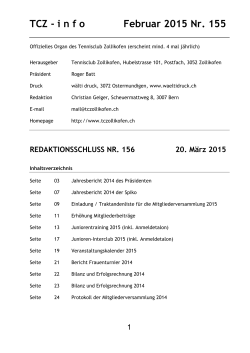 TCZ Info 155 (Februar 2015)