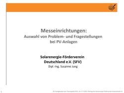 Messeinrichtungen: - Clearingstelle EEG