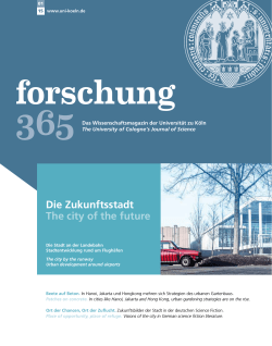 Die Zukunftsstadt The city of the future