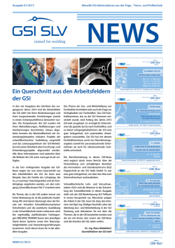 Ein Querschnitt aus den Arbeitsfeldern der GSI