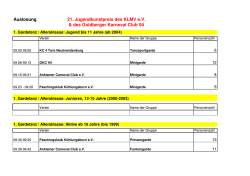 JKP Auslosung 2015 - Goldberger Karnevals Club 94