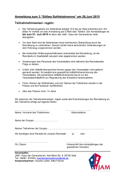 Anmeldung zum 3.“Söllwa Soifnkistnrenna“ am 28.Juni 2015