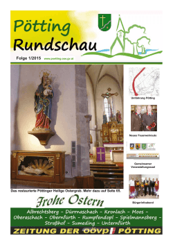 Das restaurierte Pöttinger Heilige Ostergrab. Mehr dazu auf Seite 65.