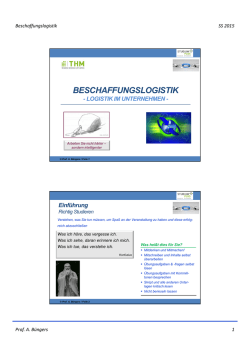 BESCHAFFUNGSLOGISTIK