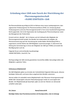 Gr&uuml;ndung Pheromon GbR - Weinbauverband W&uuml;rttemberg eV