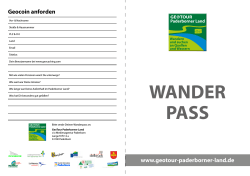 Wanderpass - Geotour Paderborner-Land
