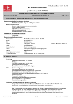 EG-Sicherheitsdatenblatt - Pagel Spezial