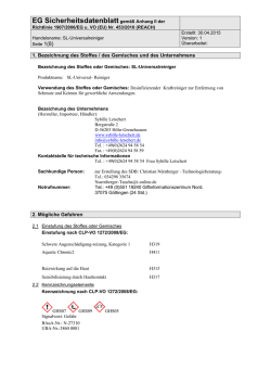 Sicherheitsdatenblatt  - Sybille Letschert | Reinigungssysteme