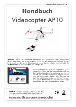 Videocopter AP10 - bei IKARUS