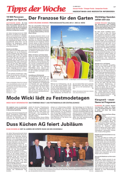 Duss K&uuml;chen AG feiert Jubil&auml;um
