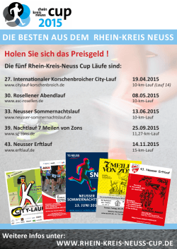 Ausschreibung - Rhein Kreis Neuss Cup