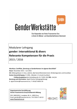 Lehrgang - Verein für Männer- und Geschlechterthemen Steiermark