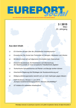 EUREPORTsocial, Ausgabe 3/2015