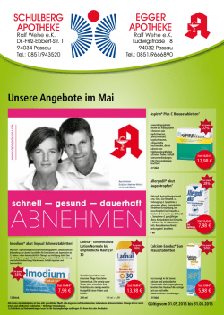 Aktionspreise Mai 2015 - Schulberg Apotheke Passau