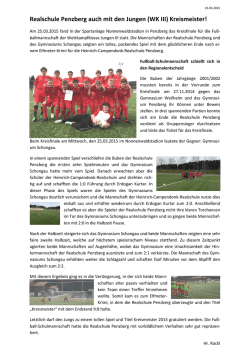 Realschule Penzberg auch mit den Jungen (WK III) Kreismeister!