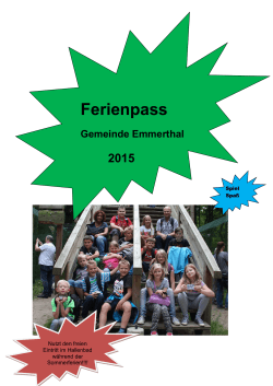 Ferienpass 2015 - Gemeinde Emmerthal