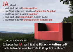 darum sage ich am 6. September JA zur Initiative Bülach – Kulturstadt!