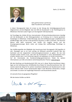 Brief aus Berlin – Post für Hannover