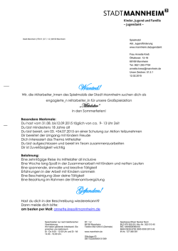 Jobangebot herunterladen - AStA Universit&auml;t Mannheim