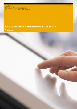 SAP Workforce Performance Builder Producer 9.4