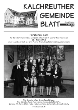 Herzlichen Dank - Gemeinde Kalchreuth