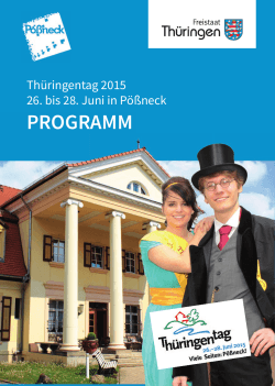 PROGRAMM - Thüringentag 2015 in Pößneck