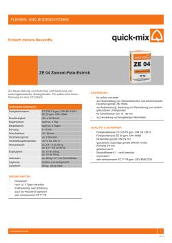ZE 04 Zement-Fein-Estrich - Quick-Mix