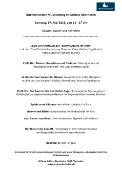 Internationaler Museumstag im Schloss Oberhofen Sonntag, 17. Mai