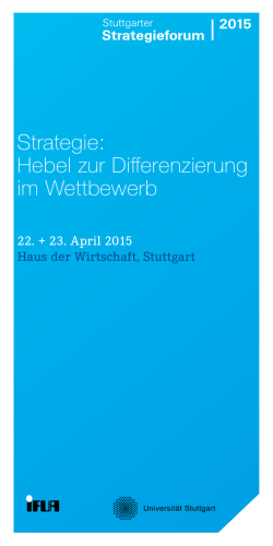 2015 - Stuttgarter Strategieforum