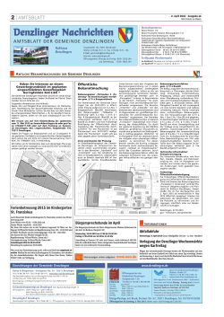 2 | AMTSBLATT - Gemeinde Denzlingen