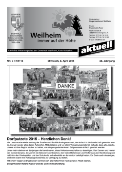 Dorfputzete 2015 &ndash; Herzlichen Dank!
