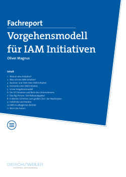 Vorgehensmodell für IAM Initiativen