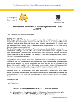 Informationen aus dem Evang