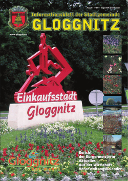 Informationsblatt 1/2015 - Stadtgemeinde Gloggnitz