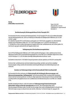 GR-Sitzung am 26.03.2015 - Beschl&uuml;sse