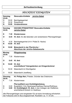 HOCHFEST PFINGSTEN - Pfarrei Niederviehbach