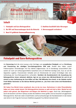 Inhalt Fiskalpakt und Euro-Rettungsschirm