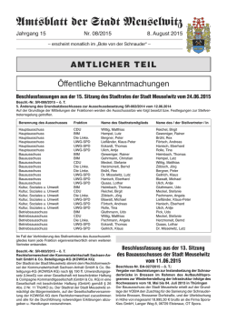 Amtsblatt der Stadt Meuselwitz